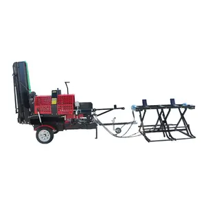 20 T Kayu Bakar Prosesor dengan Conveyor/PTO Log Splitter/Bensin Powered Kayu Prosesor