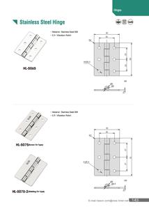 บานพับ HL-5075-2 SS 304 สำหรับตู้ควบคุมไฟฟ้า บานพับสำหรับงานหนัก บานพับประตูอุตสาหกรรม ตู้โลหะ บานพับแบบปีกผีเสื้อ บานพับสแตนเลส - Product Image 2