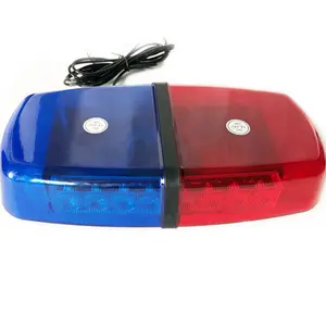 24 Led Verkeersveiligheid 24V 12V Auto Led Licht, Magnetische Mount Rode En Blauwe Led Waarschuwingslichten