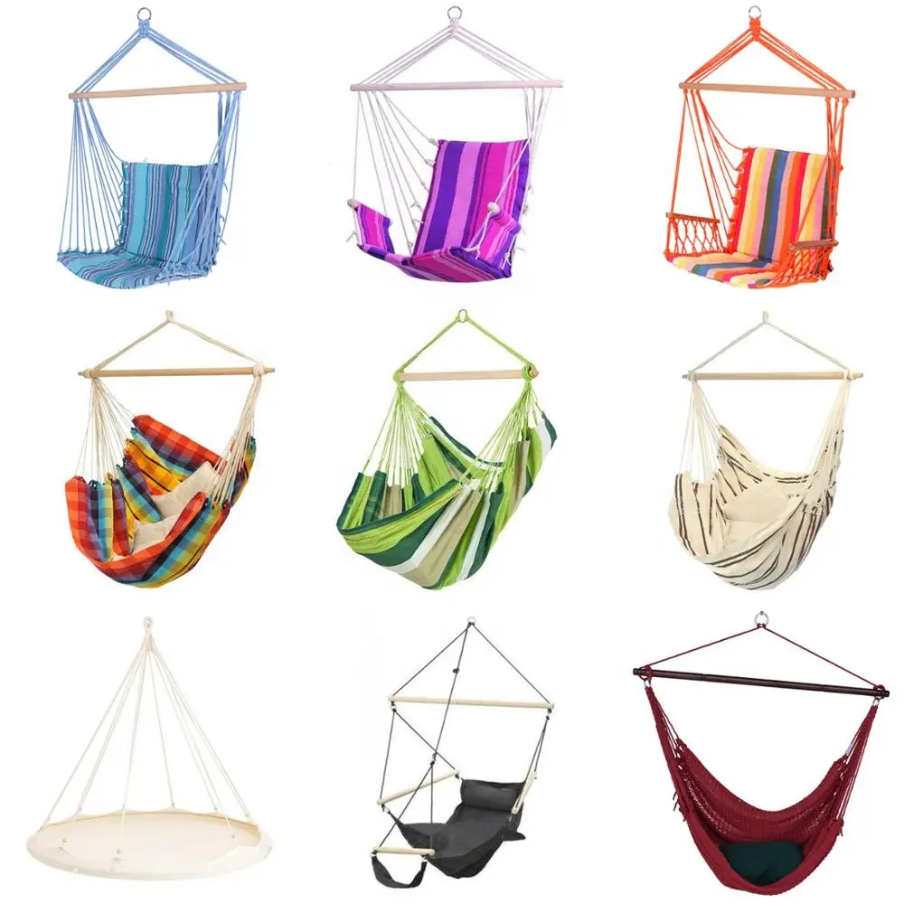 Colorful Multi-type Hanging Rope Hammock Chair Swing Seat