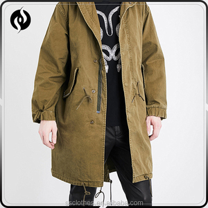 2017 la Mejor calidad de encargo botón de color <span class=keywords><strong>caqui</strong></span> al aire libre abajo cuello redondo <span class=keywords><strong>hombre</strong></span> <span class=keywords><strong>parka</strong></span> - Product Image 4