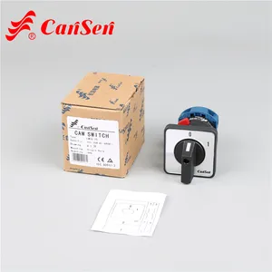 25a Switch Cansen LW26-25 0-1 2p CE Certificate Universal 2p 25a Rotary Encoder Switch