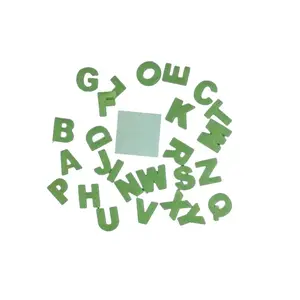 Fantezi cep telefonu yanıp sönen Glow koyu floresan mektubu alfabe Sticker