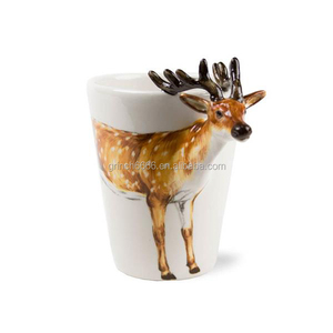 Personalisierte 3D-Elch-Keramiktasse Kreative Kaffeetassen mit Elchmuster - Product Image 2