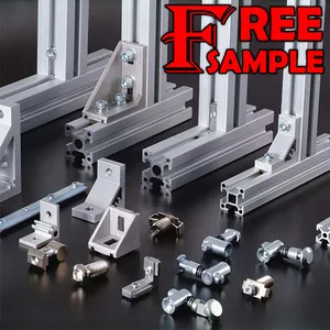 Teknologi Perakitan Modular T Slot Ekstrusi Aluminium Profil PG15 PG20 PG30 PG40 PG45 PG50 PG60 dengan Aksesori Yang Sesuai