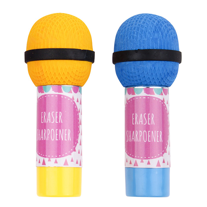 INTERWELL EB413 детская точилка для карандашей самых лучших брендов, включая Микрофон Форма точилка для карандашей с ластиком
