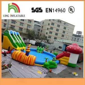 Parc aquatique gonflable Commercial sur le sol, terrain de jeux, avec piscine, - Product Image 5