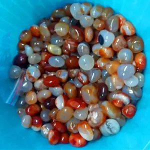 Colorful natural red carnelian tumbled stone ,yellow agate gravels