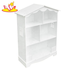 2018 nuovo disegno bianco di legno a forma di casa scaffale per i bambini W08D015B - Product Image 1