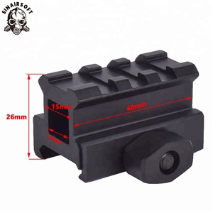 0.83 "Cao Xem-thông qua Xem-thru Thiết Kế 3-Khe Cắm Med-Hồ Sơ Siêu Nhỏ Gọn Riser Núi <span class=keywords><strong>picatinny</strong></span>/<span class=keywords><strong>Weaver</strong></span> Đường Ray - Product Image 1