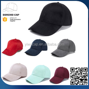 alto grado 10 colores del sombrero del sol venta rápida logotipo personalizado gamuza <span class=keywords><strong>gorra</strong></span> de béisbol - Product Image 1