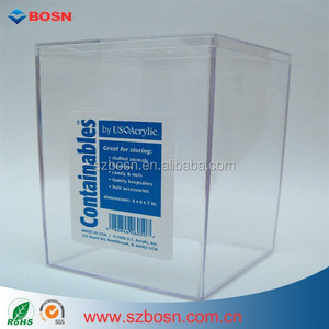 Clear Plastic Acrylic Display Case Betta Fish Aquarium Container