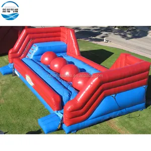 Wipeout inflatable course games for sale,adult inflatable wipeout big baller sport obstacle course game