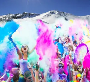 Holi Powder Herbal Gulal Coloured Cornstarch Color Run Powder