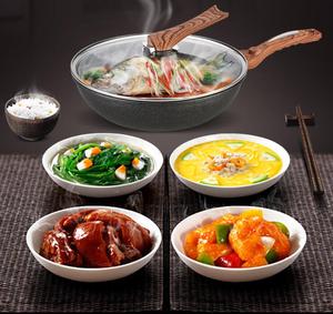 Homemory OEM série classique 2 pièces ensemble d'ustensiles de cuisine en granit Offre Spéciale wok en fonte d'aluminium antiadhésif écologique <span class=keywords><strong>sans</strong></span> <span class=keywords><strong>PFOA</strong></span> <span class=keywords><strong>PTFE</strong></span> - Product Image 2