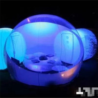 Dôme à bulles gonflable transparent en PVC clair, maison à bulles gonflable de 5 m de diamètre, dôme à bulles gonflable personnalisable pour