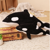 Peluche baleine Orcinus Orca noire et blanche, jouet en peluche pour enfants, garçons et filles, jouets doux