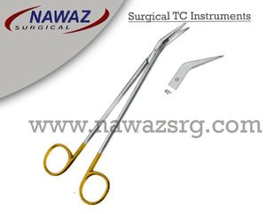 Nouveau design 2025 personnalisé Debakey ciseaux TC incurvé 18cm Angle 45 Instruments chirurgicaux en acier inoxydable de haute qualité - Product Image 2