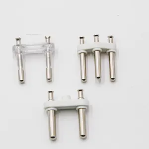 Schuko Masukkan Steker 2.5 Steker Dua Pin dengan Pin Kuningan 4.0Mm (2.5 Listrik Sisipan Steker 2 Pin Paralel)