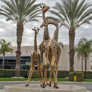 Jardin extérieur Ornement cuivre bronze statues de girafe - Product Image 1