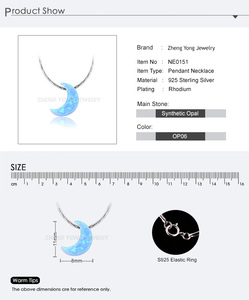 925 chaîne <span class=keywords><strong>de</strong></span> collier en argent synthétique <span class=keywords><strong>lune</strong></span> opale <span class=keywords><strong>pierre</strong></span> <span class=keywords><strong>prix</strong></span> - Product Image 2