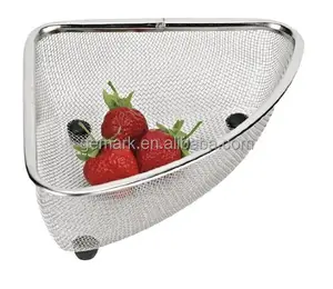 Mesh Stainless Steel Corner Kitchen Sink Strainer