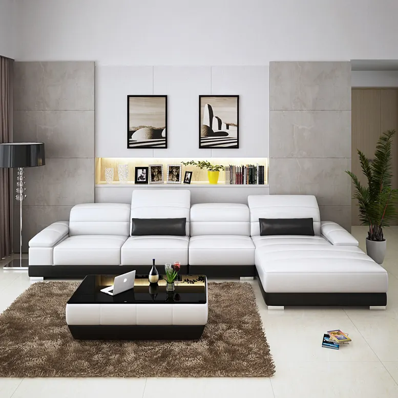Popular design real leather Color Options french corner sofa