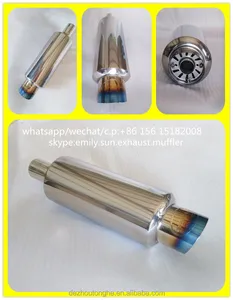 stainless steel polishing exhaust muffler ,high performance muffler pipe