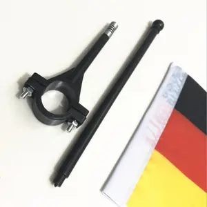 custom logo and different country flag cycling spring plastic 30cm dia 8mm bike flag pole