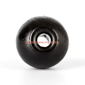 كرة بلاستيكية سوداء صلبة من مصنع صيني مع فتحة