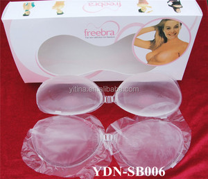Wholesale Girls Push up <strong>Strapless</strong> Silicone <strong>Clear</strong> Invisible <strong>Bra</strong> with Neck Straps - Product Image 1