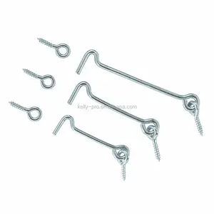 Wire Gate Hook Eye Cabinet Hook and Eye Latch Catch Gate Hooks - Product Image 1