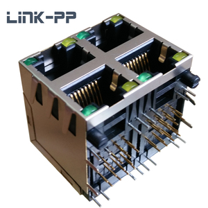 JC0-0351NL 1000 Base-T Tab Up/Tab Xuống 2X2 8P8C RJ45 Magjack JXC0-0376NL - Product Image 6