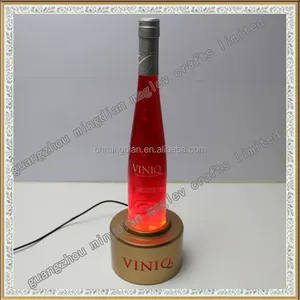 LED sparkling wine bottle display stand,golden aviva wine stand,ROTATING EXHIBITOR