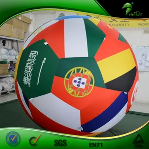 Dev şişme futbol topu havaya uçurmak şişme futbol topu topu 2022 ulusal bayrak hava küre