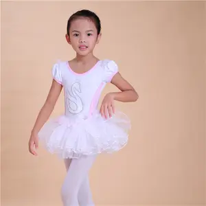 Платье-пачка с лебедным рисунком, платье-пачка для девочек, детская Одежда для танцев на сцене