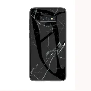 Schokbumper Beschermende Luxe Gehard Glas Marmeren Telefoonhoesje Voor Samsung Note 9 Hoesje