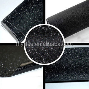Película de revestimiento de vinilo con diamante negro y Perla de lijado, pegatina adhesiva de vinilo con brillante para coche con diamante burbuja de aire, tamaño de 1,52x30m gratis - Product Image 1