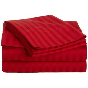 <strong>4</strong> Pcs Customized 100% Cotton <strong>3</strong> cm Satin Stripe Wholesale <strong>Bedsheets</strong> Hotel Bedding Set - Product Image 4