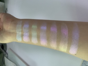 New 7 Color Holographic Loose Powder Set Duochrome <strong>Eyeshadow</strong> Pigment <strong>Stack</strong>