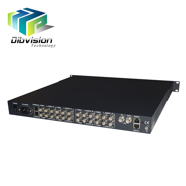 8 canales Encoder Mpeg2 SD IP ASI para DVB Cable por satélite terrestre cabecera aplicaciones