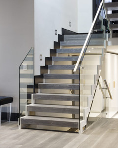 I-forme Escalier Invisible À <span class=keywords><strong>Limon</strong></span> En Acier Flottant Marches En <span class=keywords><strong>Bois</strong></span> - Product Image 1