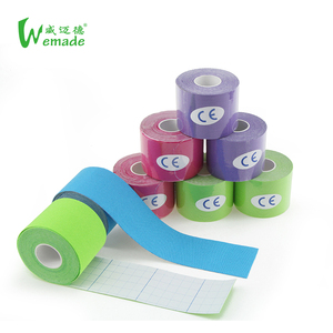 Plester atletik bebas lateks 2 ", pita kinesiologi serat Rayon mengurangi nyeri otot - Product Image 3