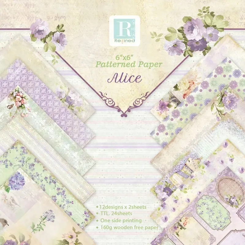 Floral Background Papers for Album