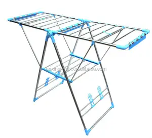 Faltbare Wäsche Stahl Material Falten Kleidung Trocknen Rack