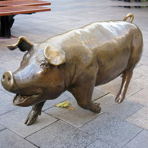Interesante diseño de tamaño de cobre cerdo escultura para fuera de <span class=keywords><strong>la</strong></span> granja - Product Image 2