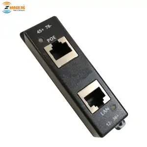 1 Port Gigabit PoE Injector mode A + B Pasif PoE Injector/Splitter Power over Ethernet untuk 802.3at PoE + Dinding Ganda DC input