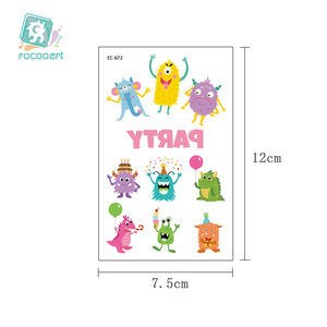 Tatuaggi Temporanei <span class=keywords><strong>Piccoli</strong></span> Mostri Impermeabili e Durevoli Design di Uccellini Carini Tatuaggi Cartoon Mini Mix per Bambini Tatuaggi per Dita - Product Image 3