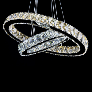 Descuento 3 círculo redondo sombra decorativ LED lámpara pendiente cristalina/lámpara colgante luz - Product Image 4