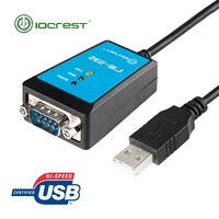 Cable Convertidor USB a RS232 Hembra de 1.8m con Chipset FTDI, Material de PVC, Carga Rápida de 3A para Computadora y Cámara